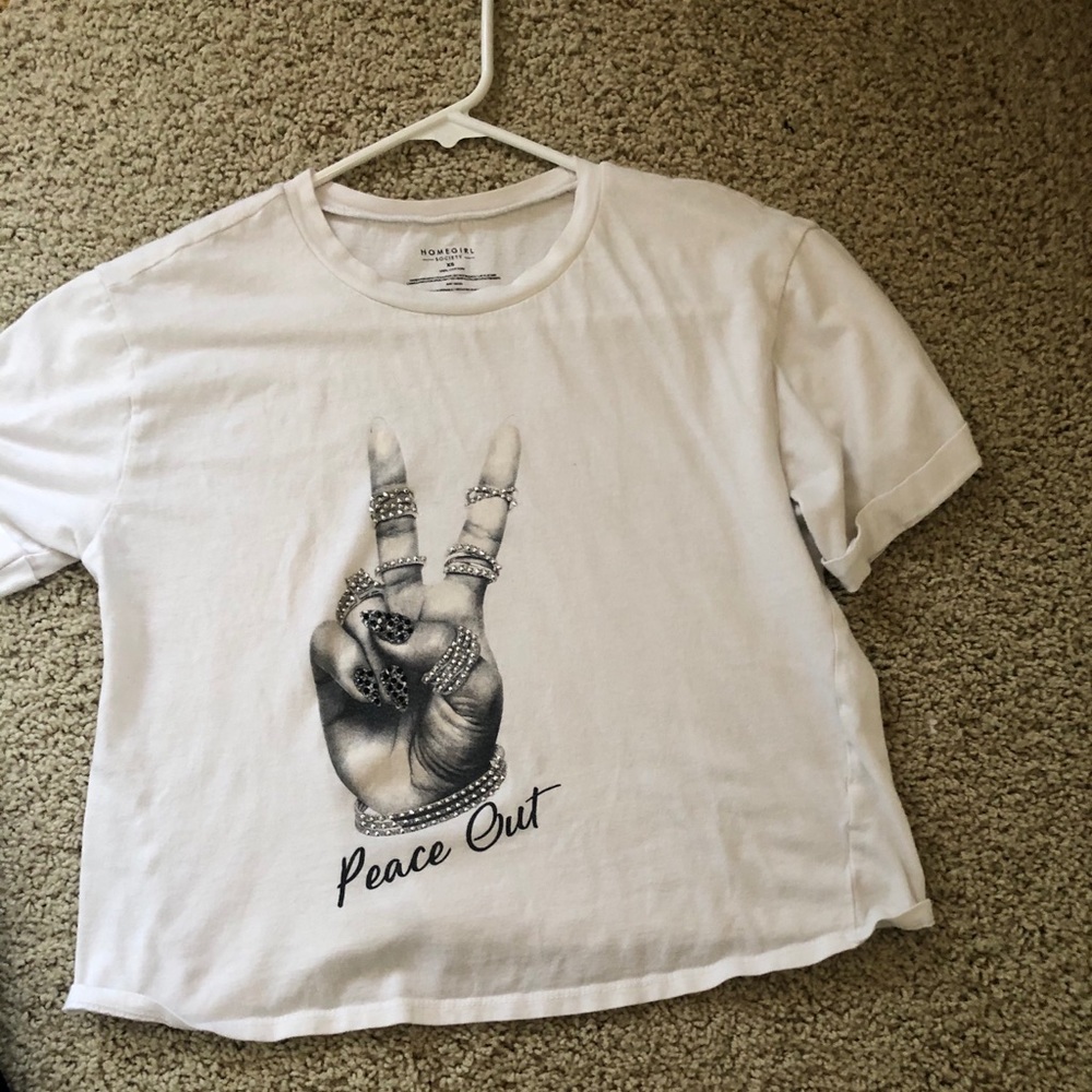 Peace out bling shirt